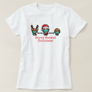 Vrolijk gemaskerde Kerstmis T-Shirt