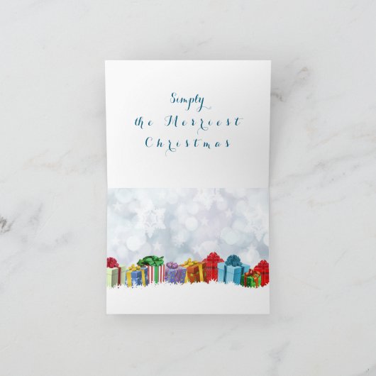 Vrolijk geschenk geven gepersonaliseerde sneeuw ve kaart (Binnen)