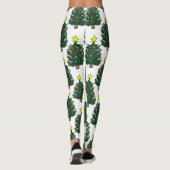Vrolijk geschilde kerstboom leggings (Achterkant)