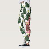 Vrolijk geschilde kerstboom leggings (Links)