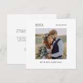 Vrolijk & Getrouwd Eerste Kerstmis Huwelijksfoto Feestdagenkaart (Voorkant / Achterkant)