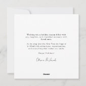 Vrolijk & Getrouwd Eerste Kerstmis Huwelijksfoto Feestdagenkaart (Achterkant)