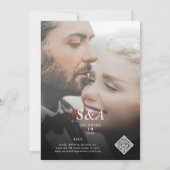 Vrolijk & Getrouwd Foto Kerstmis Star Trees Bruilo Kaart (Achterkant)