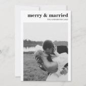 Vrolijk & getrouwd Moderne minimalistische foto Ke Feestdagenkaart (Voorkant)