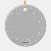 Vrolijk getrouwd Mr. & Mrs. Eerste getrouwd met Ke Keramisch Ornament (Achterkant)