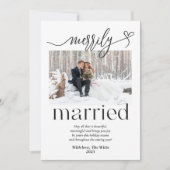 Vrolijk getrouwd Pas getrouwd kerst Feestdagenkaart (Voorkant)