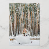 Vrolijk getrouwd Pas getrouwd kerst Folie Feestdagenkaart (Achterkant)