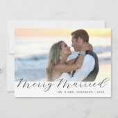Vrolijk getrouwd Pas getrouwd kerst foto Feestdagenkaart (Voorkant)