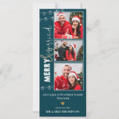 Vrolijk getrouwd Pas getrouwd kerst Wenskaart Kaart (Voorkant)