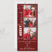 Vrolijk Getrouwd Pas getrouwd Kerstvakantie Kaart (Voorkant)