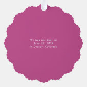 Vrolijk getrouwd vet roze Passen getrouwd bruiloft Ornament Kaart (Achterkant)