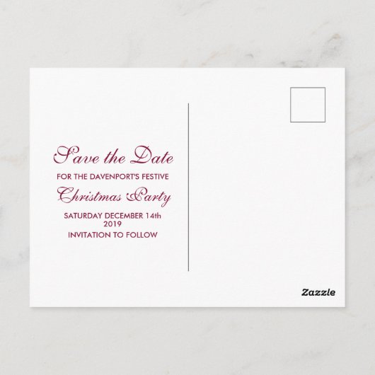 Vrolijk gevarieerd Cadeau Opslaan Datum Briefkaart (Achterkant)