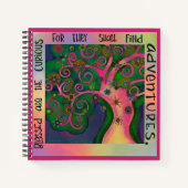 Vrolijk  Gezegend zijn de nieuwsgierige  Notitieboek (Voorkant)