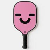 Vrolijk Gezicht Licht Roze Pickleball Paddle (Achterkant)