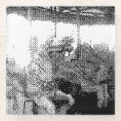 vrolijk glazen onderzetter (Voorkant)