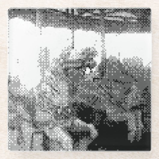 vrolijk glazen onderzetter (Voorkant)