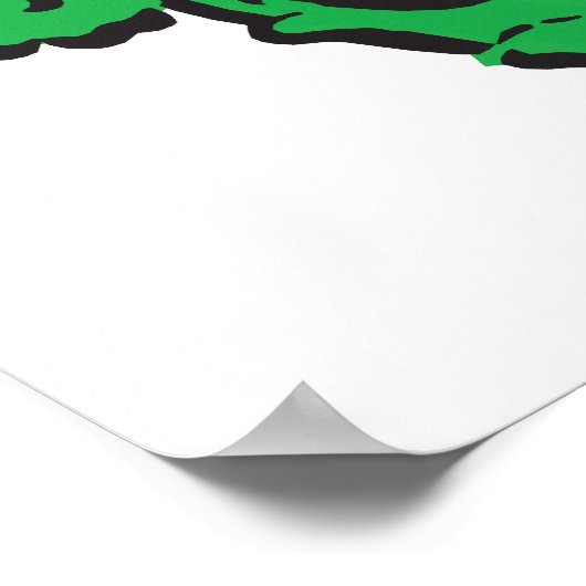 vrolijk glimlachende broccoli poster (Hoek)