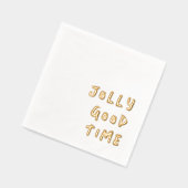 Vrolijk goede tijd speels folie servetten (Links)