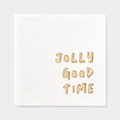Vrolijk goede tijd speels folie servetten (Voorkant)