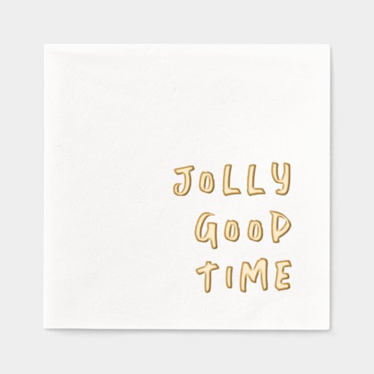 Vrolijk goede tijd speels folie servetten (Voorkant)