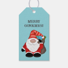 Vrolijk Gonkmas! Kerstmis ontwerp voor liefhebbers Cadeaulabel