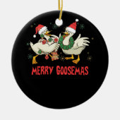 Vrolijk Goosemas Grappig Kerst Eend Gekke Goose Me Keramisch Ornament (Voorkant)
