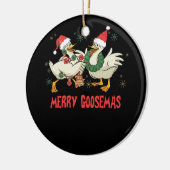 Vrolijk Goosemas Grappig Kerst Eend Gekke Goose Me Keramisch Ornament (Links)