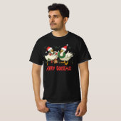 Vrolijk Goosemas Grappig Kerst Eend Gekke Goose Me T-shirt (Voorkant volledig)