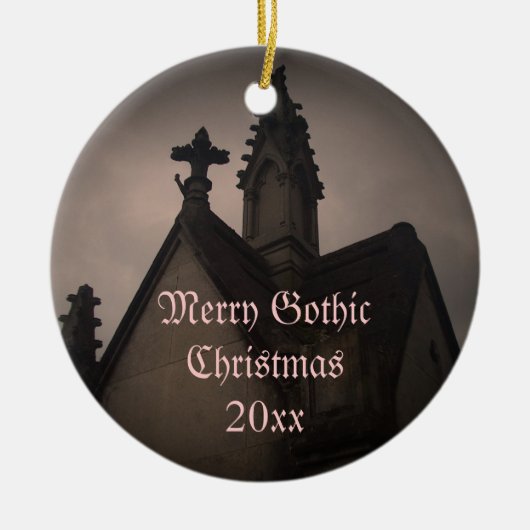 Vrolijk Gotisch Kerst crypt ornament (Voorkant)