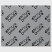 Vrolijk gotisch kerstschedel inpakpapier (Vlak)