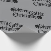 Vrolijk gotisch kerstschedel inpakpapier (Hoek)