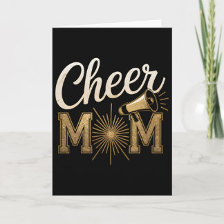 Vrolijk Goud Cheerleader Cheerleading Moeder Wedst Kaart