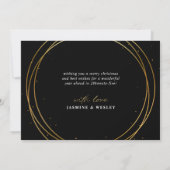 Vrolijk Goud Paar Foto Kerstmis Feestdagenkaart (Achterkant)