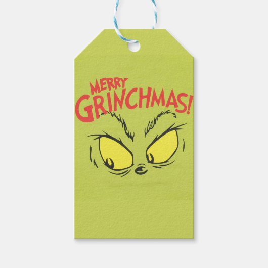 💚 vrolijk grinchmas | Grappige Kerst T-shirt | Cadeaulabel (Voorkant)