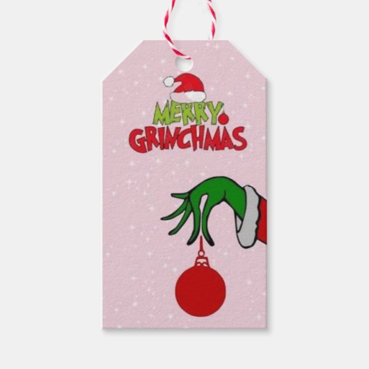 vrolijk Grinchmas Kerstmis Cadeaulabel (Voorkant)