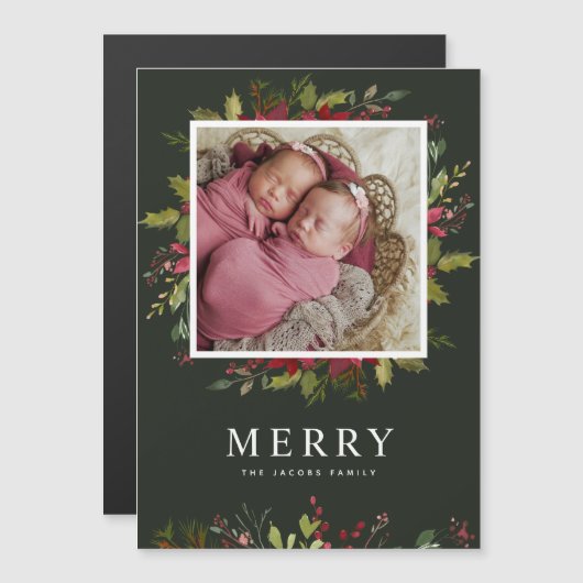 Vrolijk groen | Magnetische vakantie fotokaart (Voorkant / Achterkant)