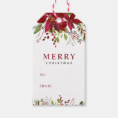 Vrolijk groen Vrolijk kerstfeest Cadeaulabel (Voorkant)