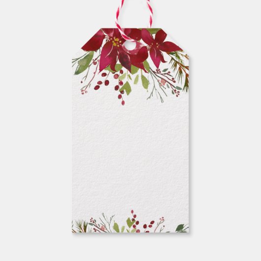 Vrolijk groen Vrolijk kerstfeest Cadeaulabel (Achterkant)