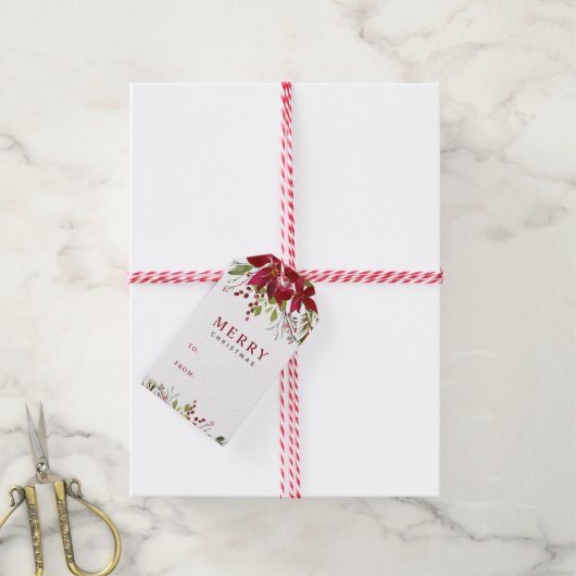 Vrolijk groen Vrolijk kerstfeest Cadeaulabel (Met Touw)