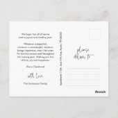 Vrolijk, Groet, Familiefoto, Glimlachend Script Briefkaart (Achterkant)