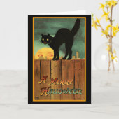 Vrolijk Halloween Kaart (Gele Bloem)