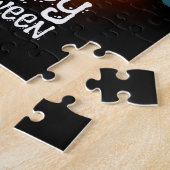 Vrolijk halloween! Pumpkins onder een griezelige b Legpuzzel (Zijkant)