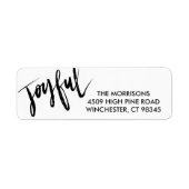 Vrolijk handgeschilderd vakantie eenvoudig retour  etiket (Voorkant)