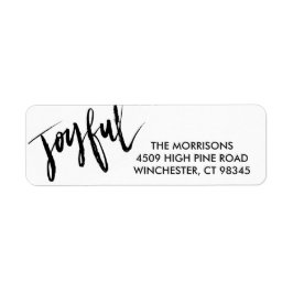 Vrolijk handgeschilderd vakantie eenvoudig retour  etiket