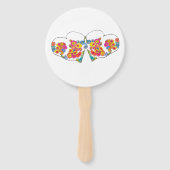 Vrolijk Hart door Lydia's Art Sangria Handwaaier (Achterkant)