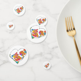 Vrolijk Hart van Lydia's Art Sangria Confetti