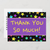 Vrolijk: "HEEL ERG BEDANKT!" Briefkaart (Voorkant / Achterkant)