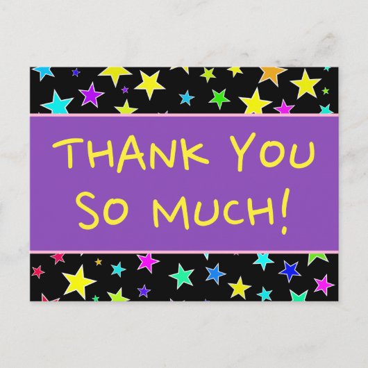 Vrolijk: "HEEL ERG BEDANKT!" Briefkaart (Voorkant)