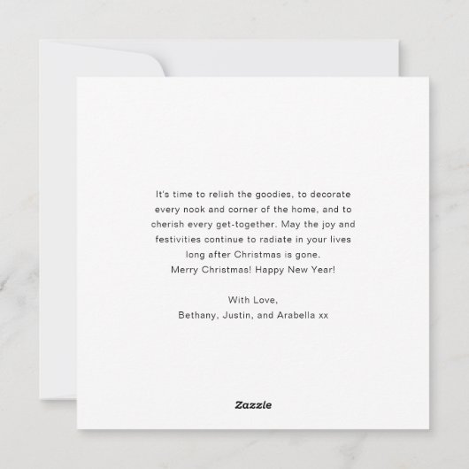 Vrolijk & helder 8 foto Kerstmis Feestdagenkaart (Achterkant)