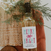Vrolijk & helder | Aangepaste kerst Wijn Etiket